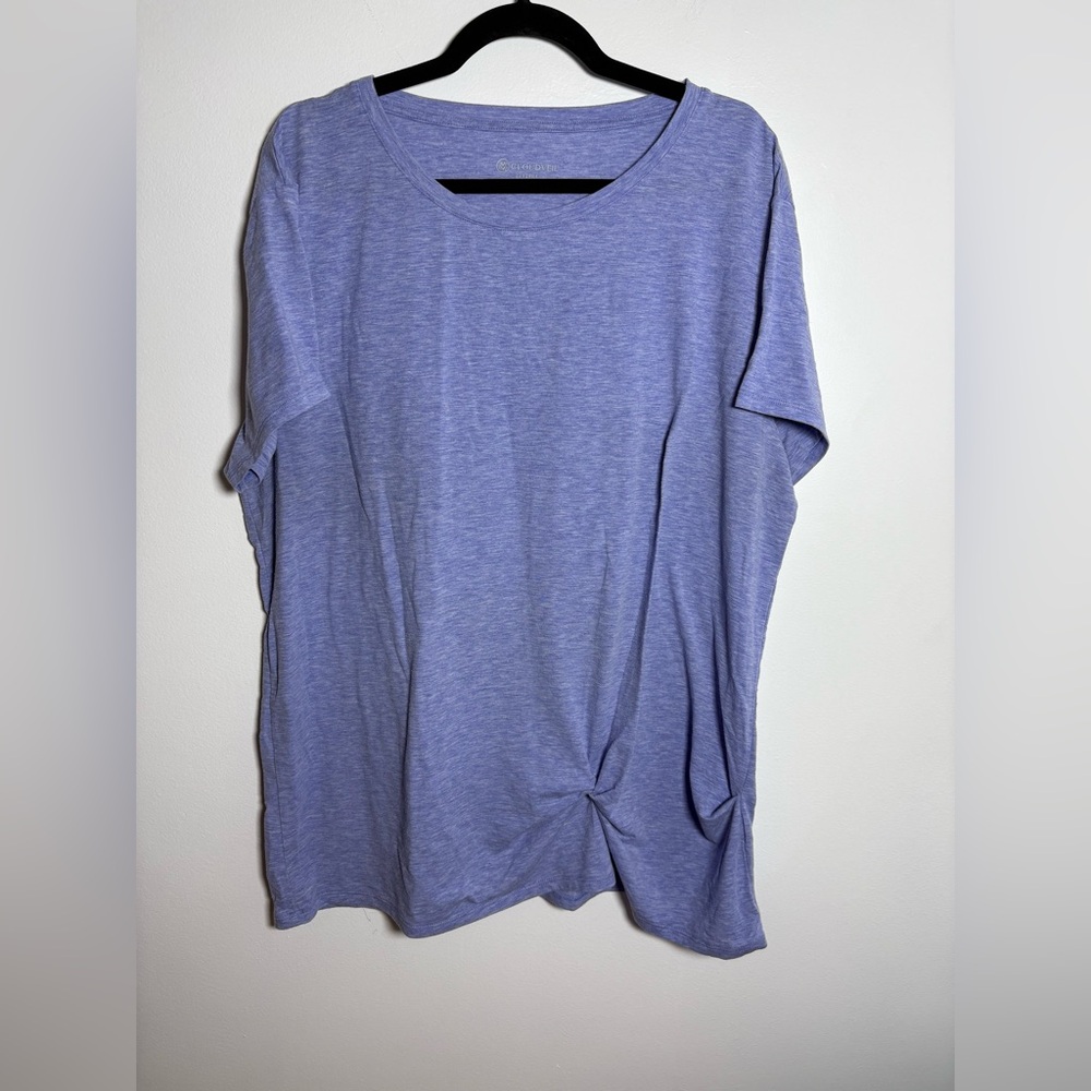 Cloud veil  Twist-Hem Short Sleeve Ter